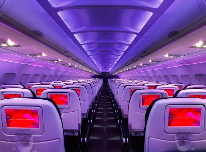 Virgin America cabin