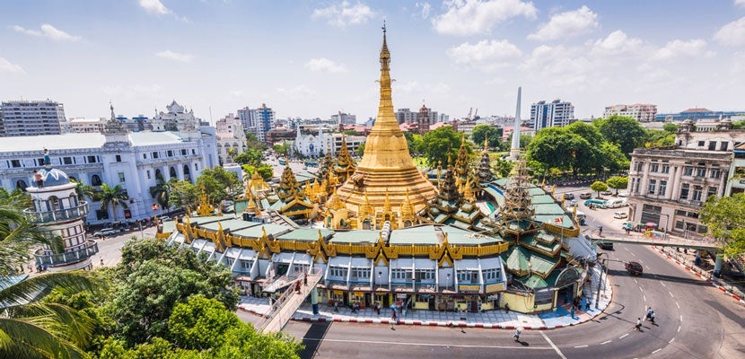 Sule Pagoda in Yangon, Myanmar