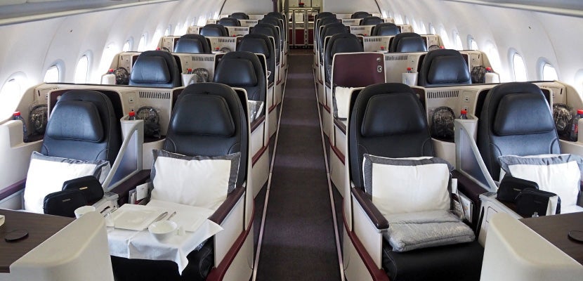 Qatar A319 All Business Class Farnborough