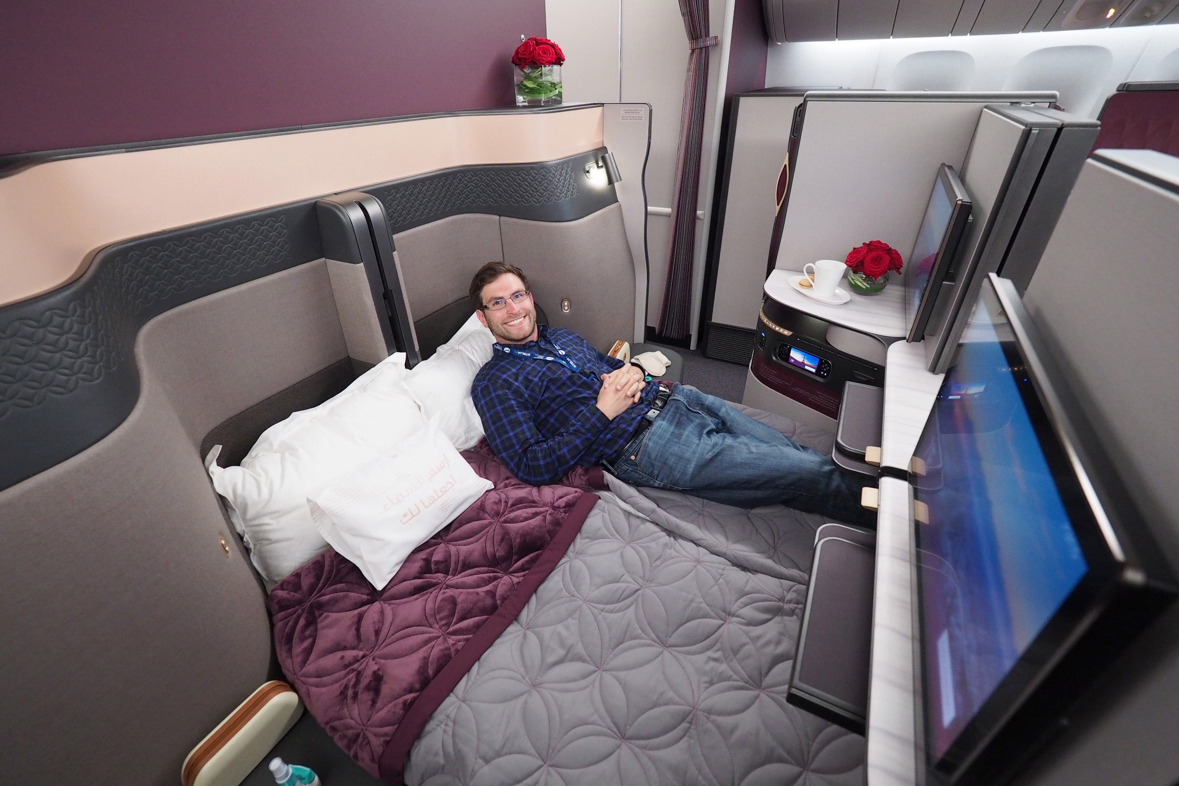 Qatar 777 Qsuite First Look