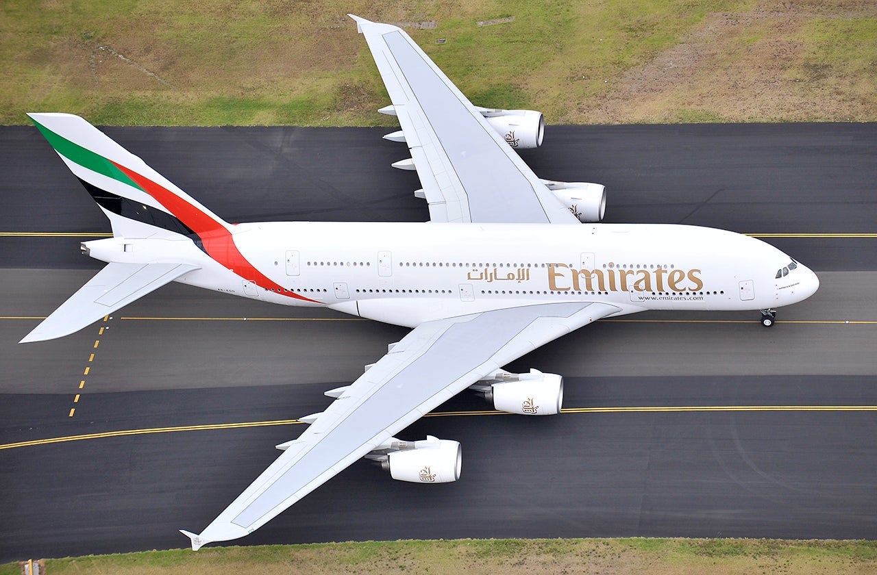 Emirates Airbus A380 Lands Into Sydney, Australia