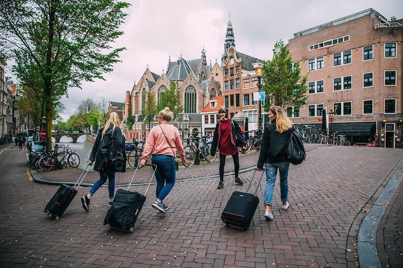 Tourists Arriving in Amsterdam