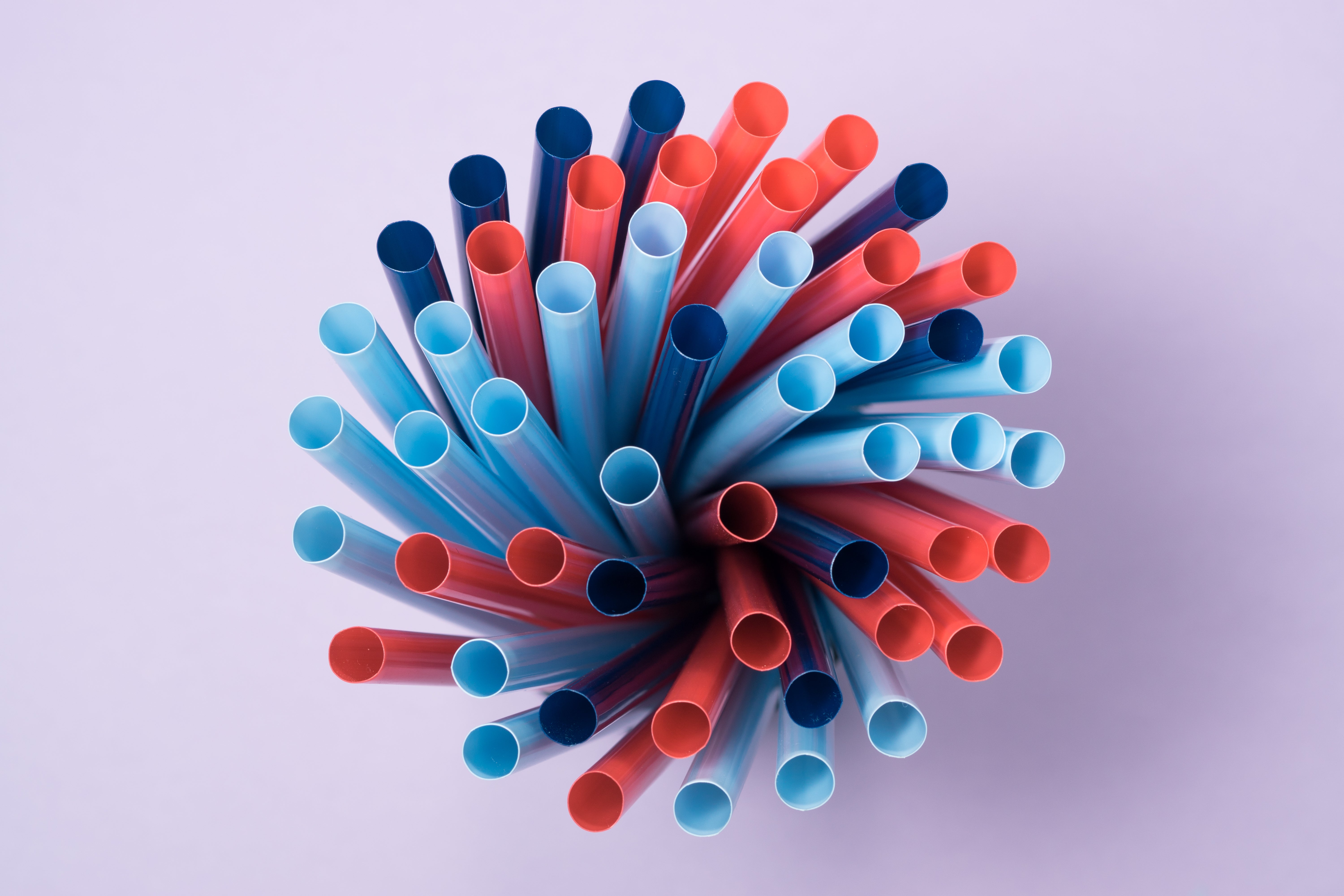 Directly Above Shot Of A Bouquet of Straw