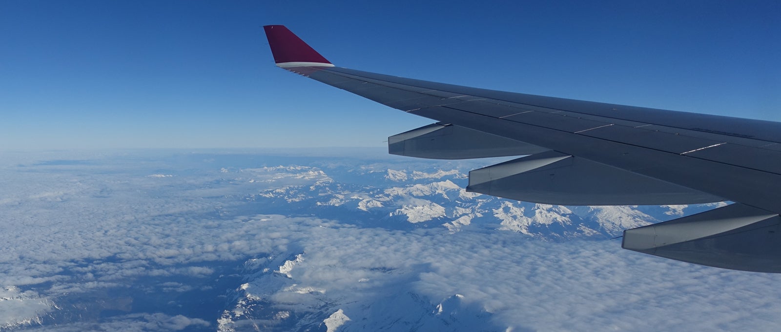 Air Italy A330 over the Alps