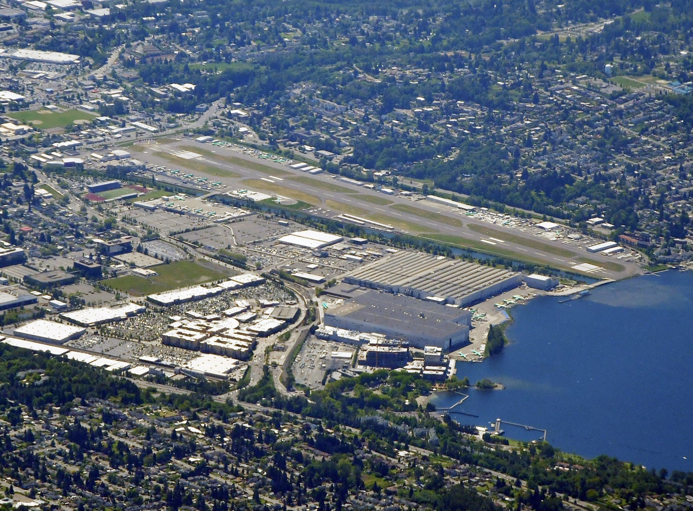 The Boeing assembly plant in Renton, Washington