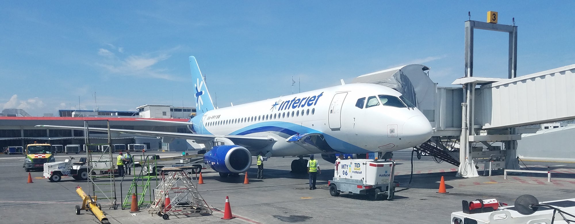 A Sukhoi Superjet in Monterrey, Mexico