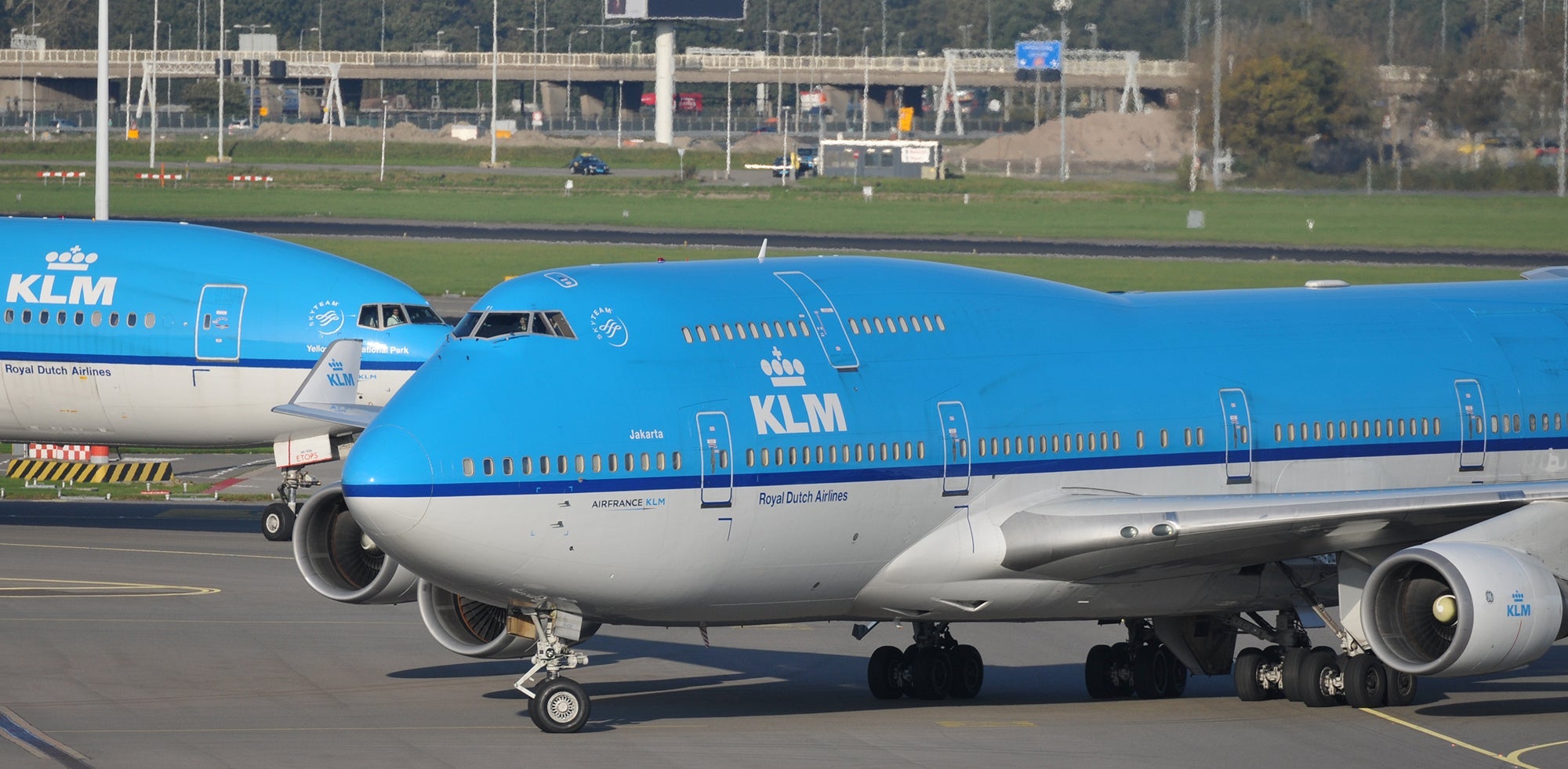 KLM 747 and 777 Amsterdam