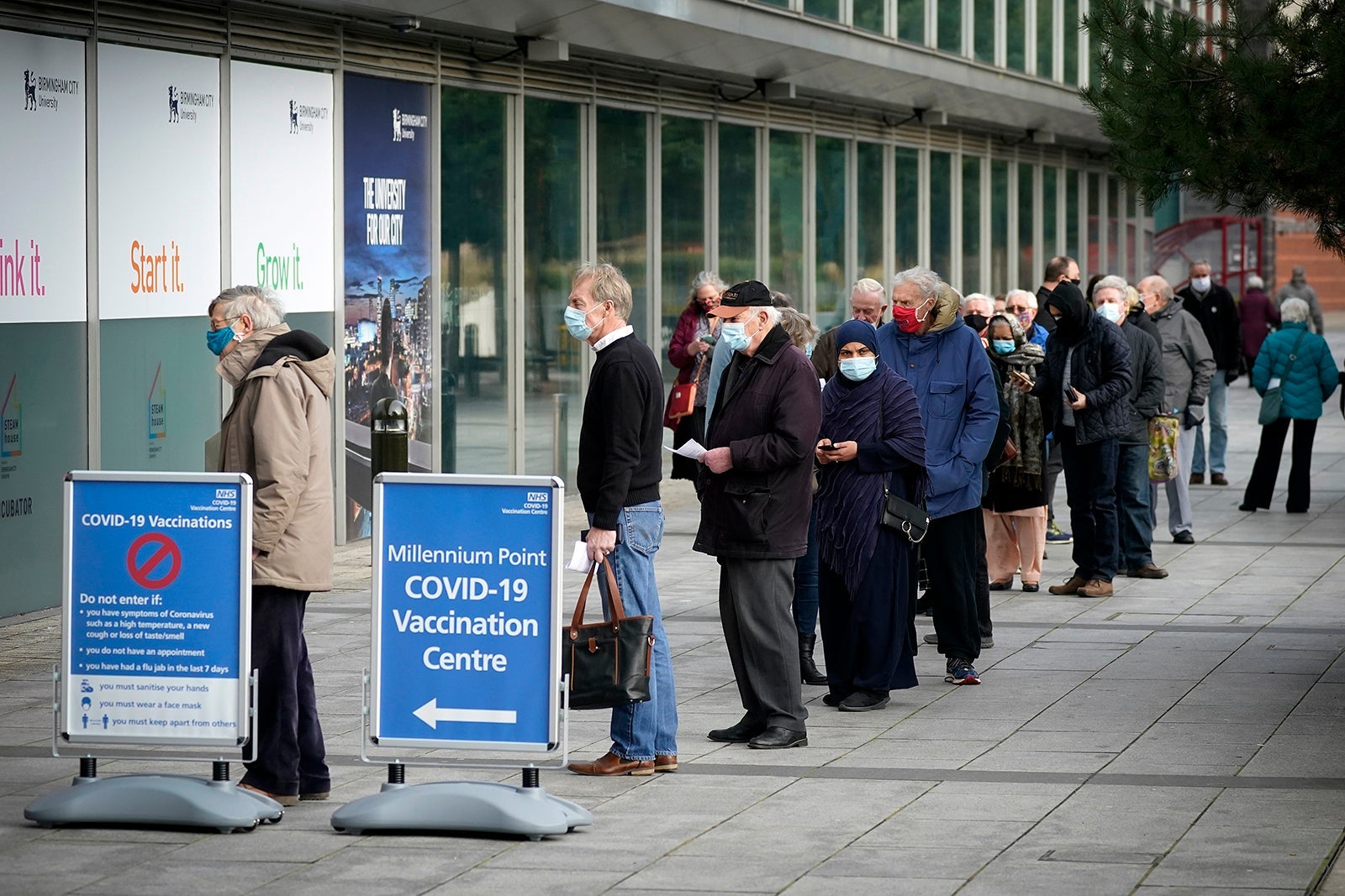 Covid-19 Mass Vaccination Centre Opens At Millennium Point In Birmingham