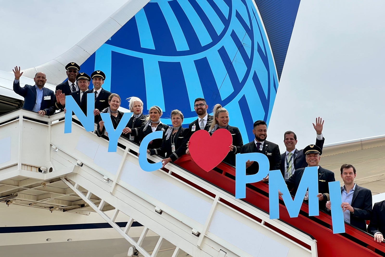 United Airlines Newark Palma de Mallorca Inaugural Boeing 767 Po