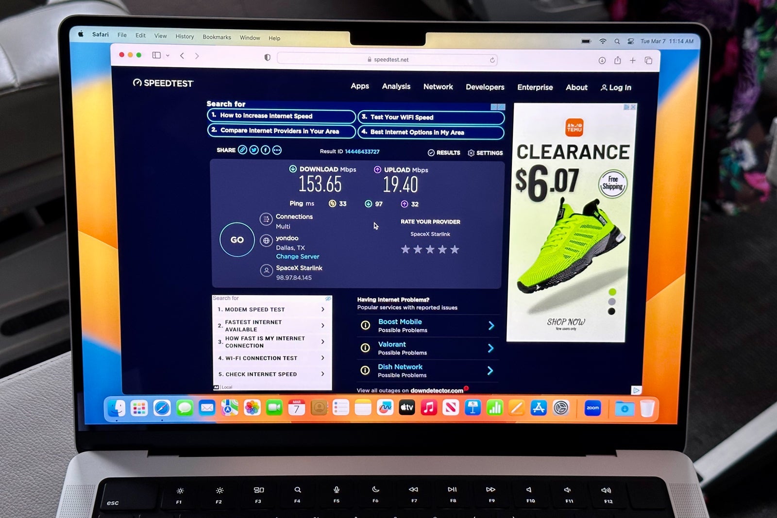JSX Starlink Wi-Fi MacBook Pro MacBook Air