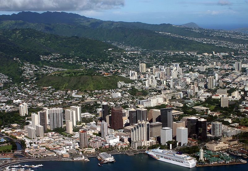 Overview of downtown Oahu.