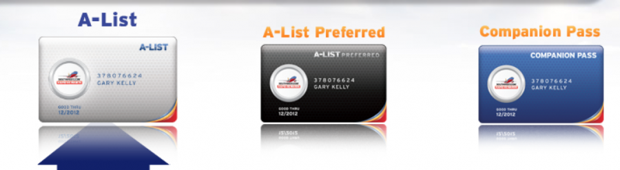 Southwest offers A-List and A-List Preferred Status.