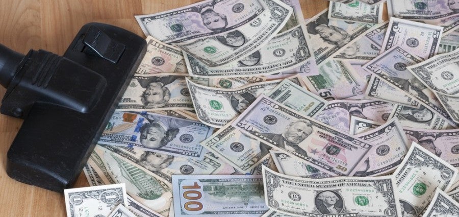 Money vacuum cleaner