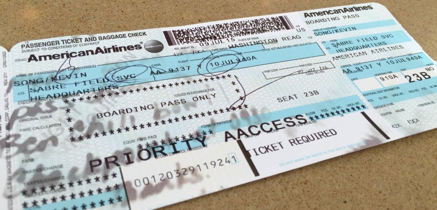 fake boarding pass gate pass