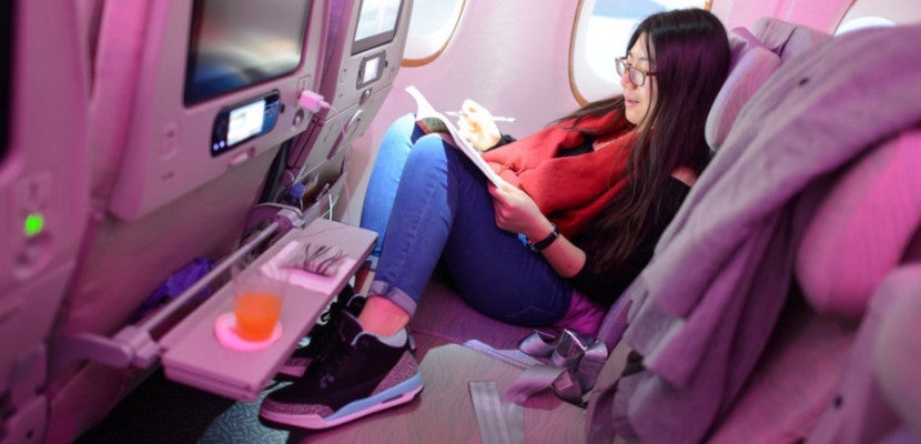 relaxed passenger working - featured