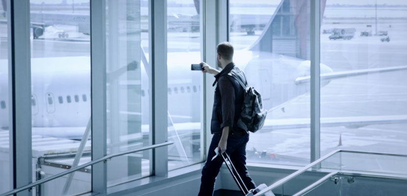 Brian at the airport.