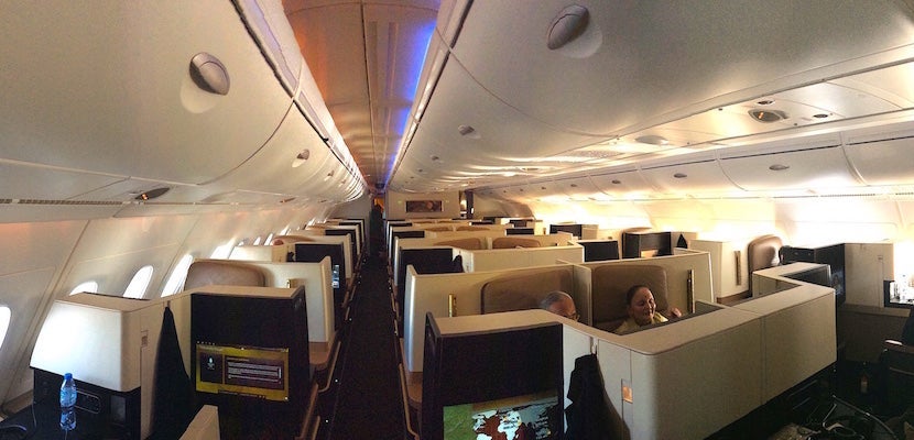 Etihad business cabin feat