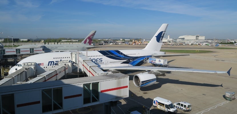 Malaysia Airlines A380-800 at LHR
