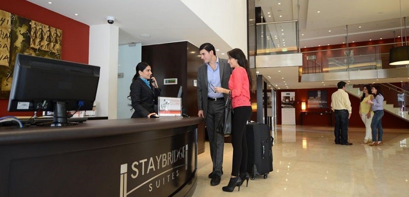 Staybridge Suites Beirut IHG front desk featured