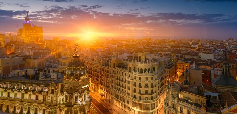 IMG Madrid sunset featured shutterstock 221250313