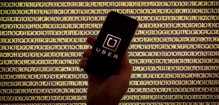 Uber Logo on an iPhone