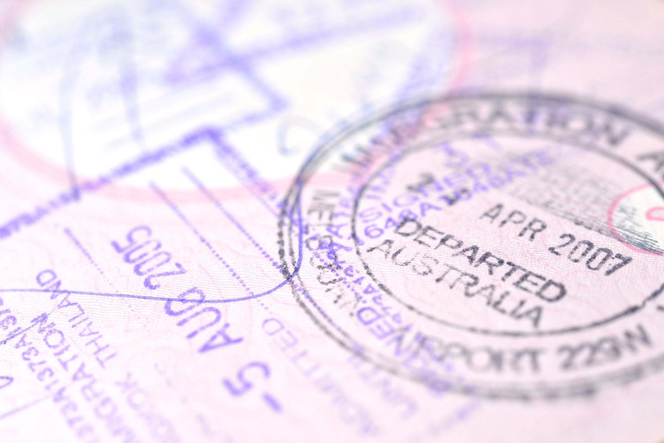 Passport stamp background