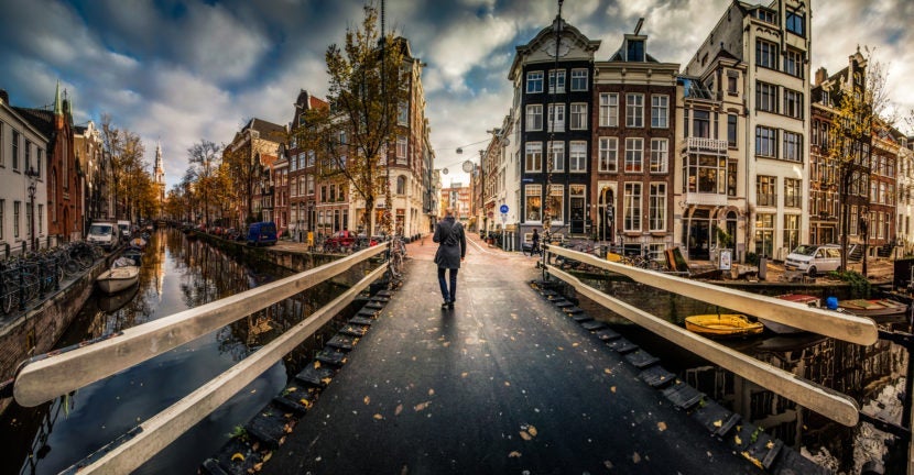 Walking into Amsterdam