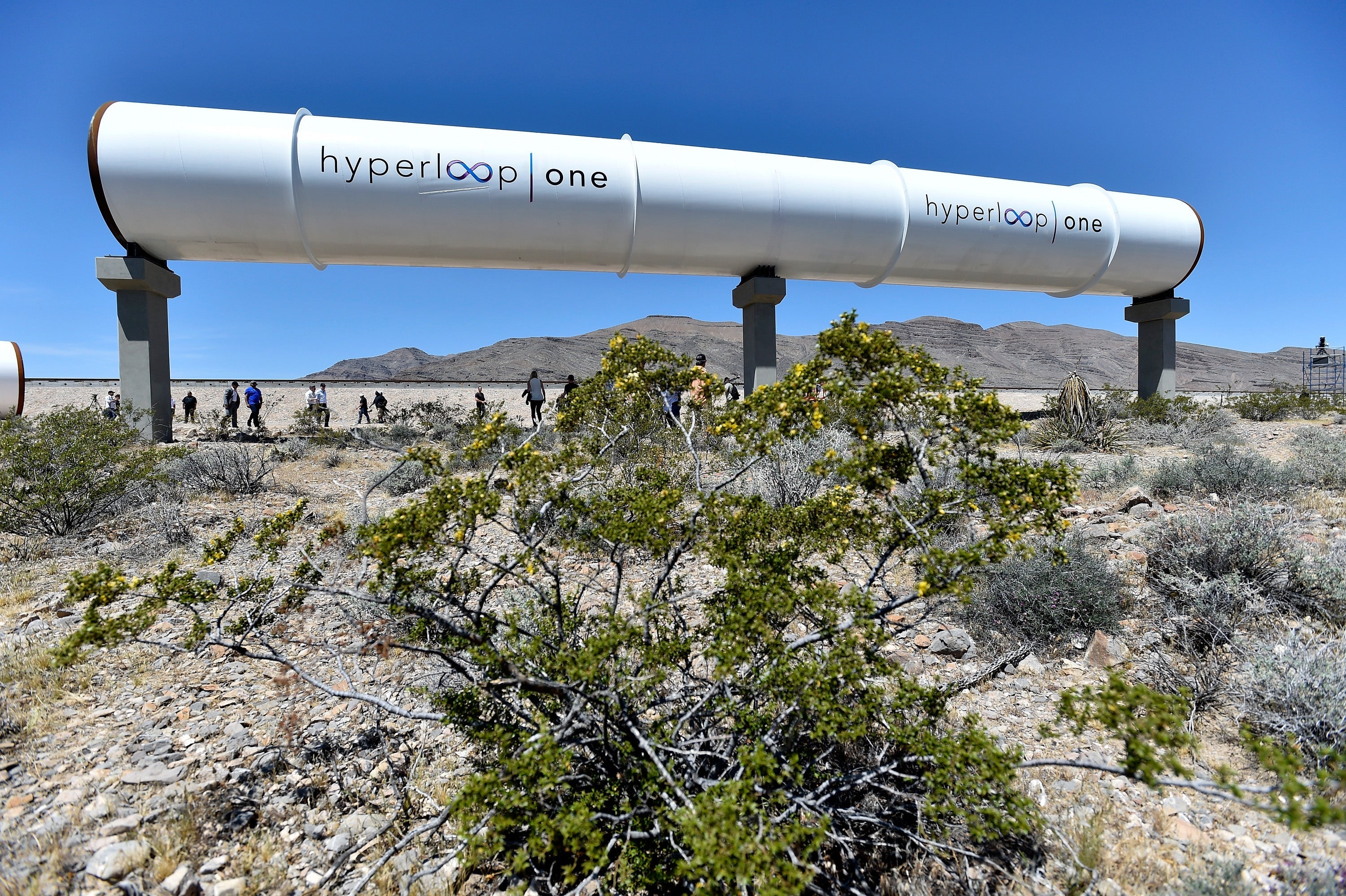 Elon Musk's High Speed Train Concept Company Hyperloop One Holds First Public Test Run