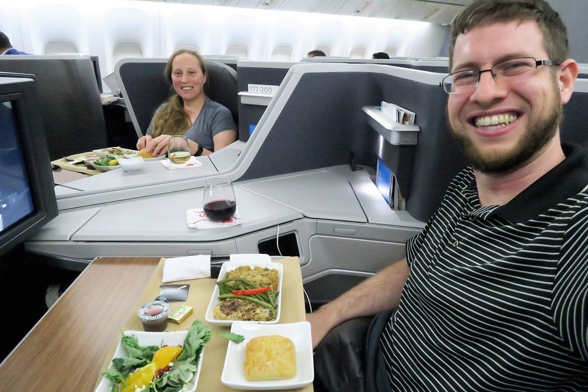 JT & Katie on AA 772 business class DFW-MIA