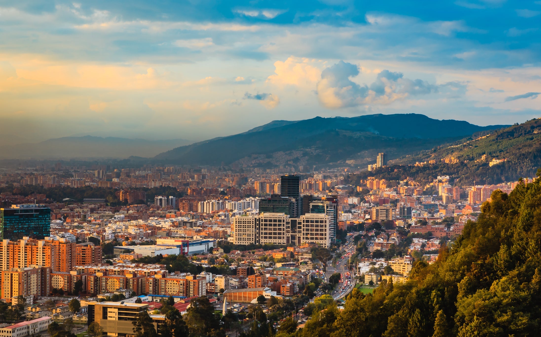 Bogota, Colombia - Barrio de Usaquen viewed from La Calera