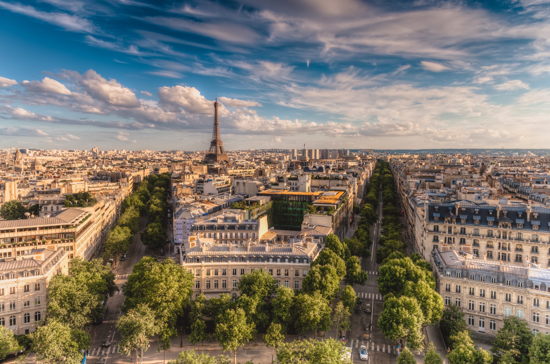 Paris rooftops and Eiffel Tower
