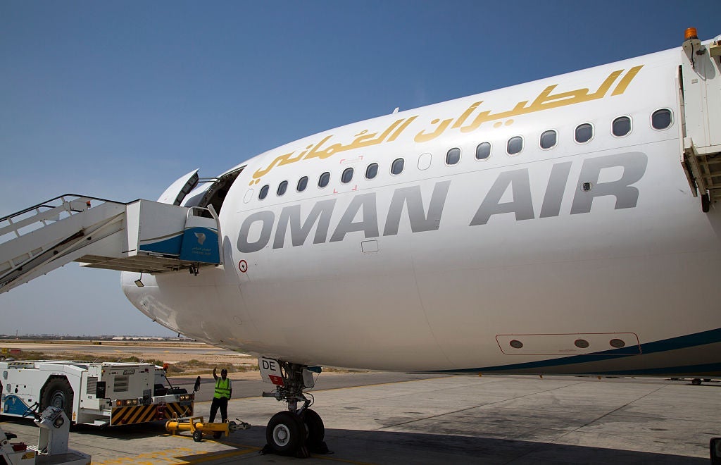 Oman Airways plane, Seeb International Airport, Muscat, Oman