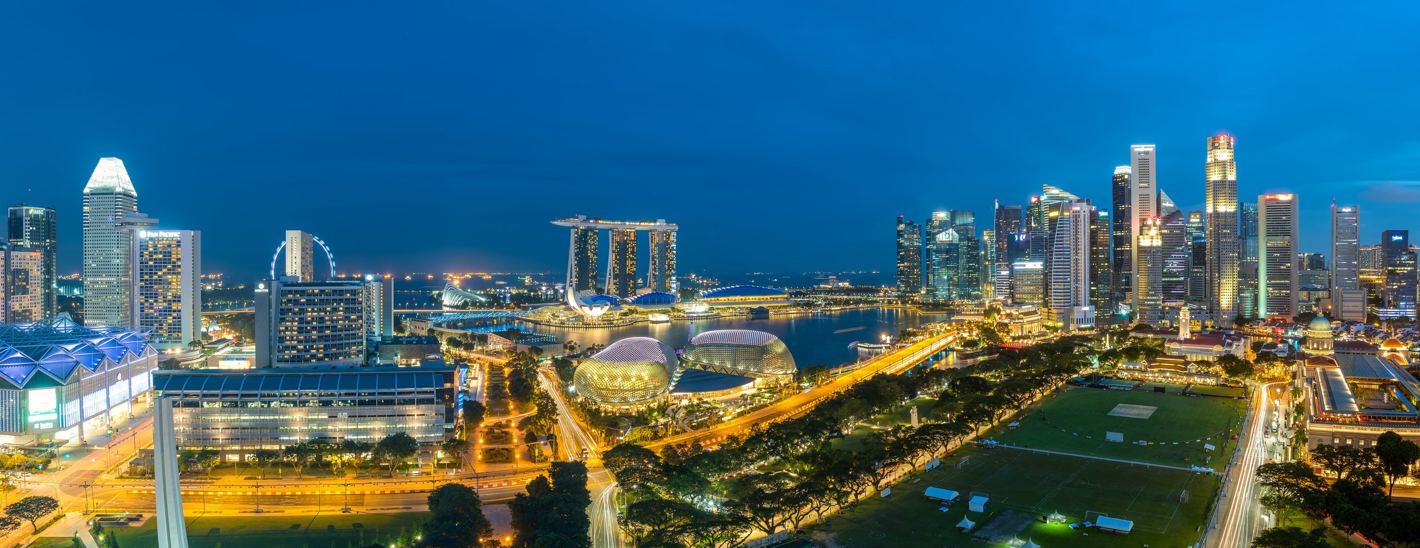 Singapore Skyline Panoramic View