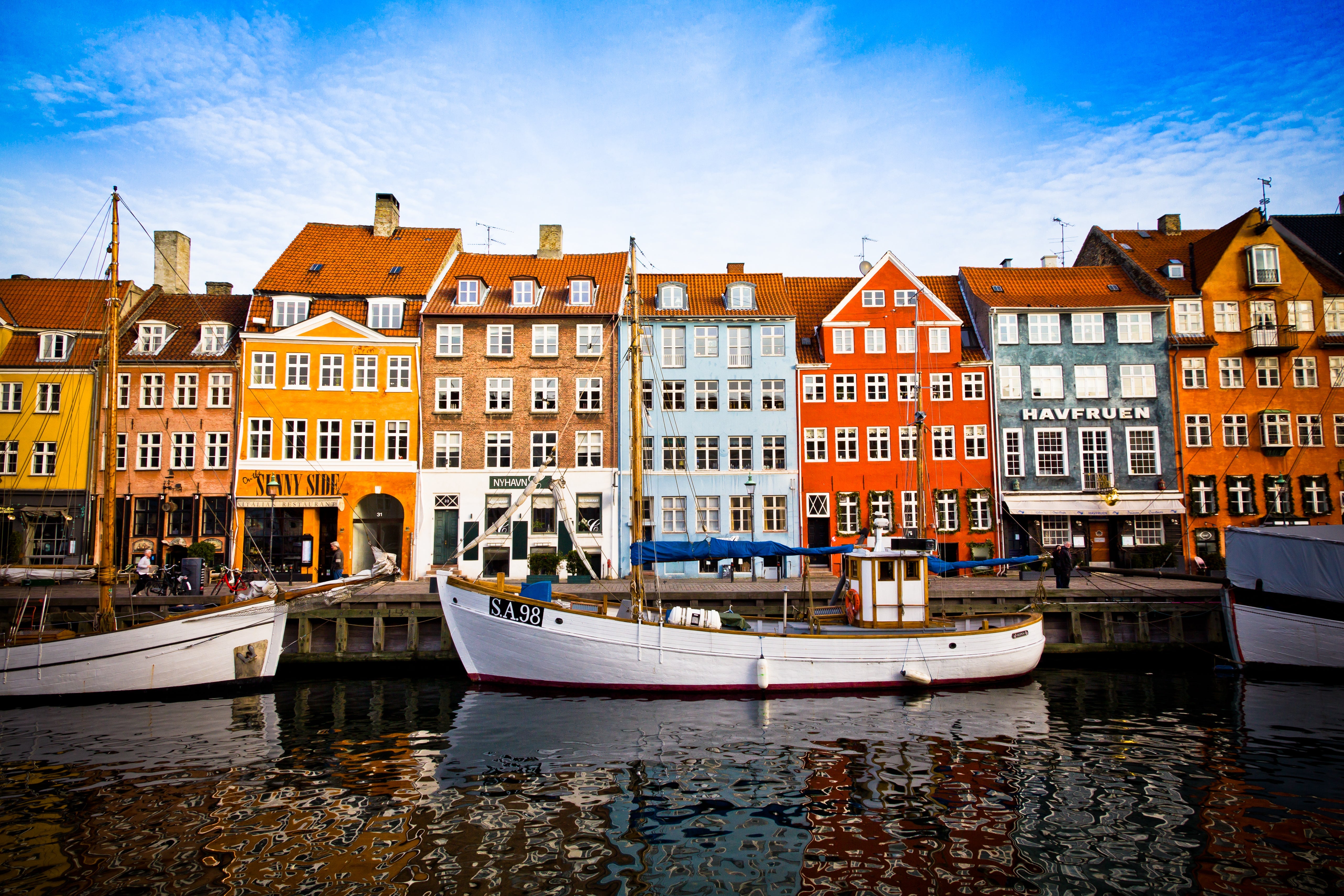 Nyhavn, colorful harbour of Copenhagen (Denmark)