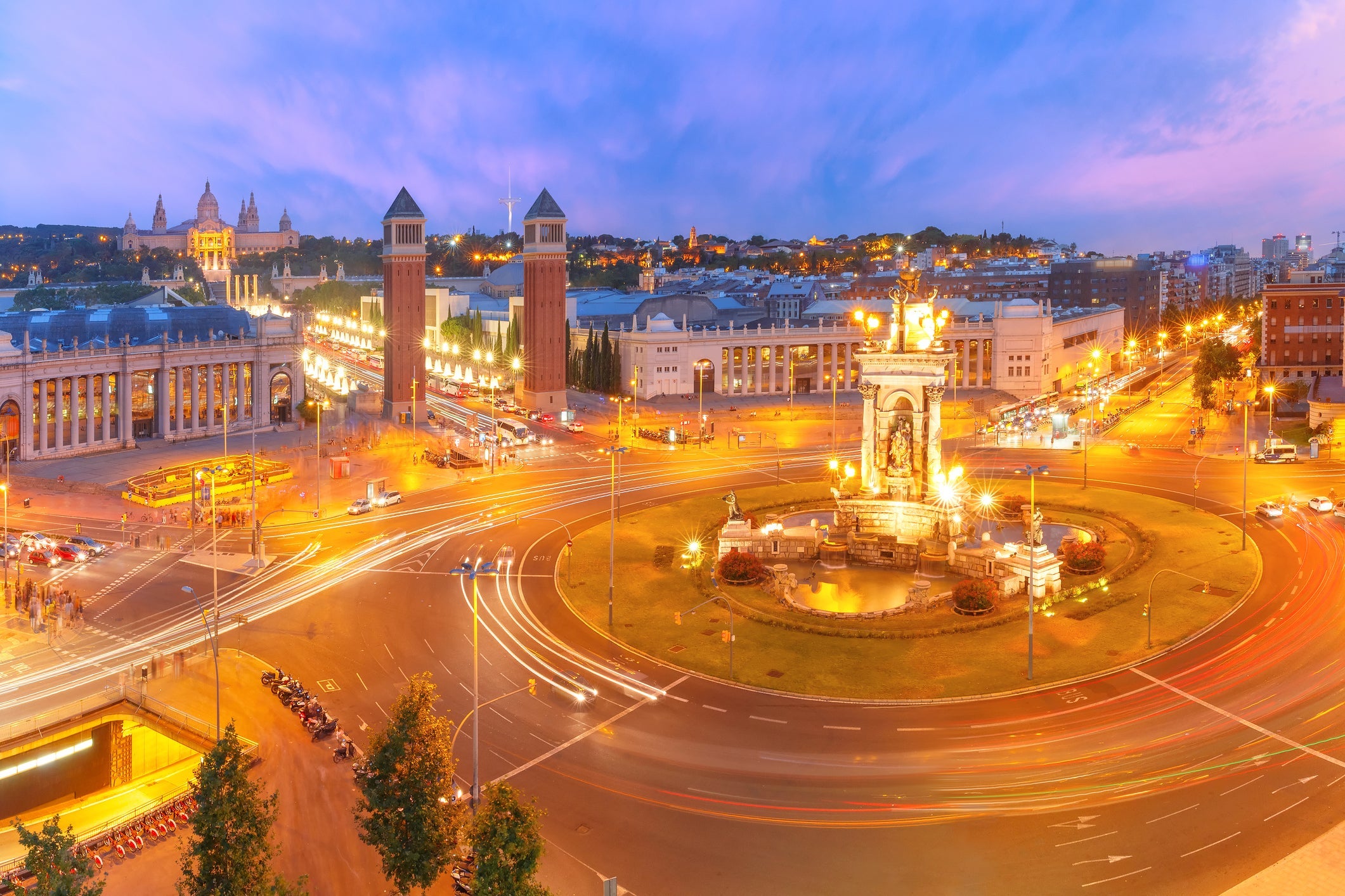 Placa Espanya in Barcelona, Catalonia, Spain