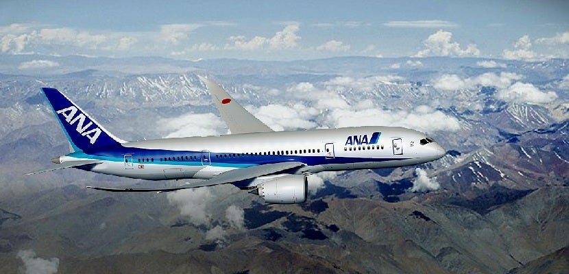 All Nippon Airways ANA 787 plane featured