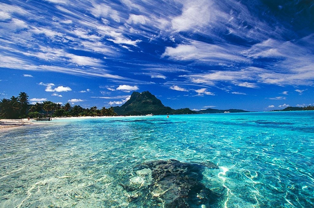 Lagoon in Bora Bora, Society islands