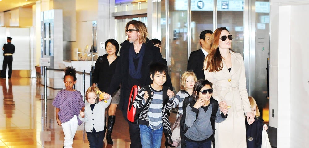 Brad Pitt And Angelina Jolie Arrive Tokyo