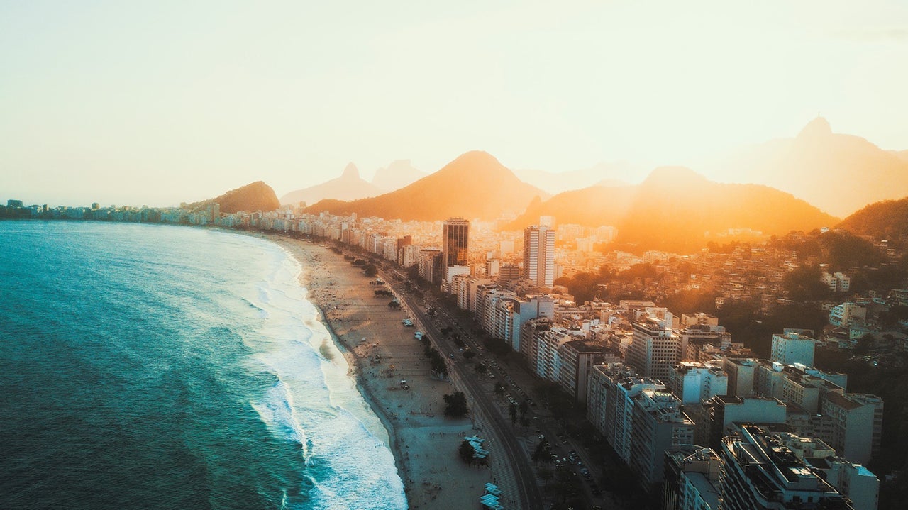 beach vacation brazil rio copacabana travel landscape,