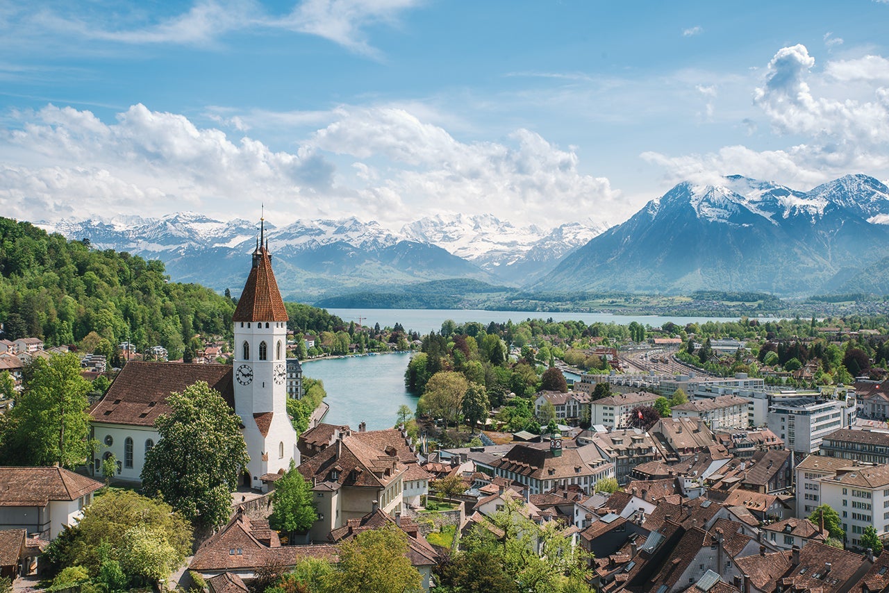 The historic city of Thun, in Bern Switzerland
