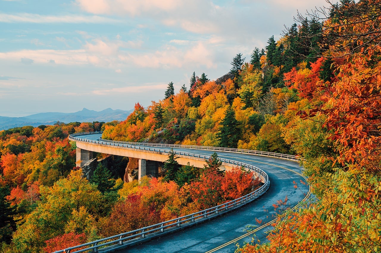 Linn Cove Viaduct - Blue Ridge parkway fall