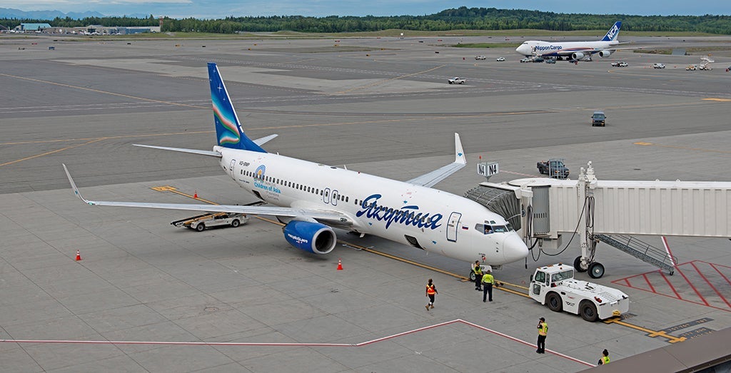 Yakutia Airlines 737-800 in Anchorage