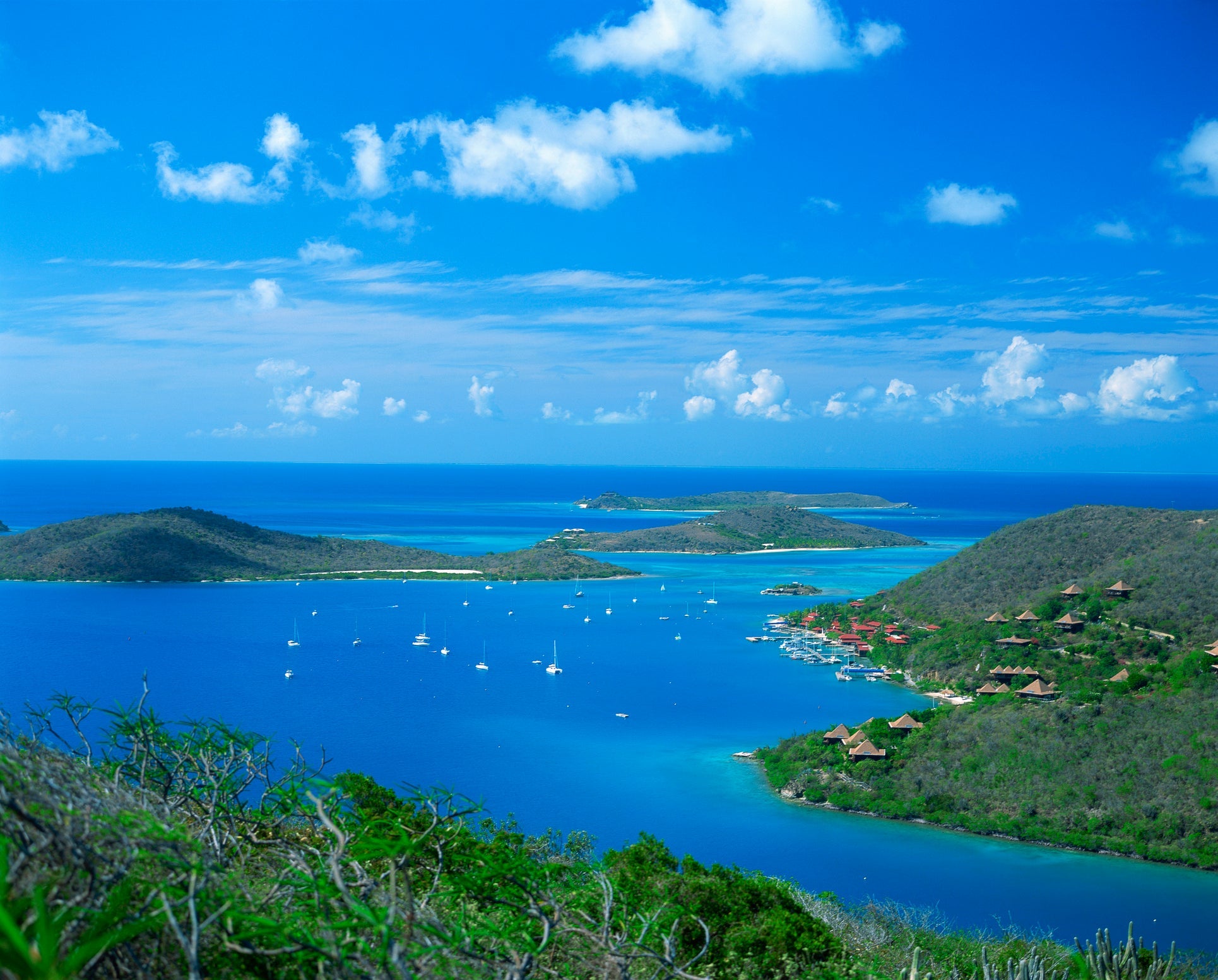 Prickly Pear Island and Necker Island viewed from Virgin Gorda