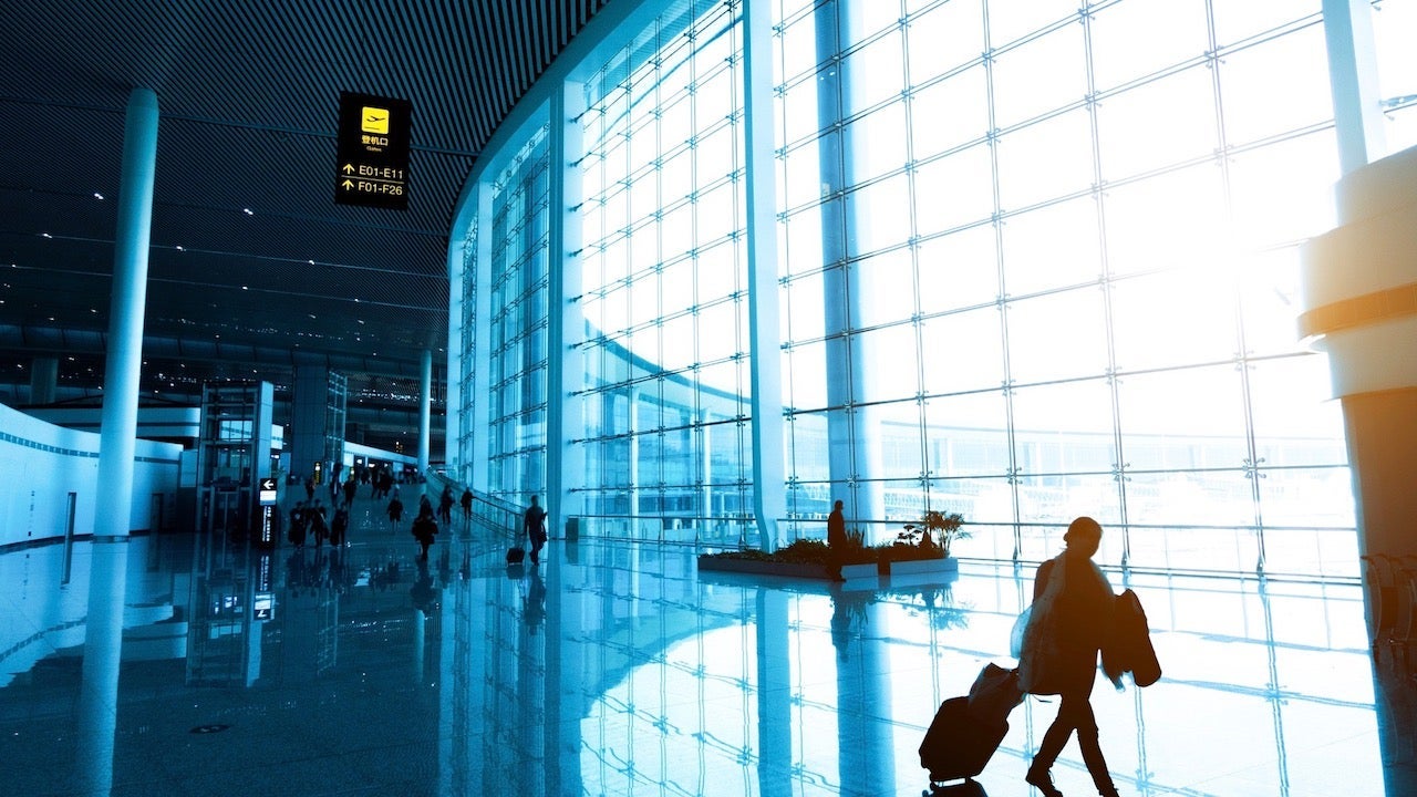 Airport business people