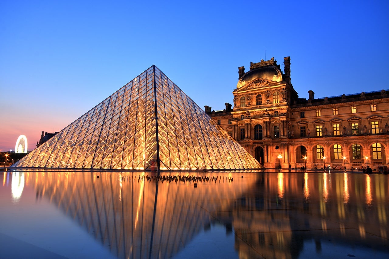 Louvre Museum at Sunset, Paris