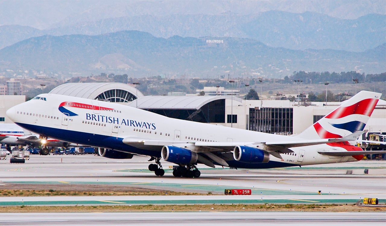 British Airways plane exterior general lift-off