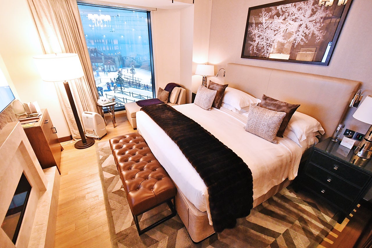 Kempinski Mall of the Emirates Dubai Aspen ski chalet bedroom