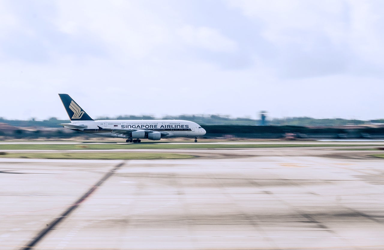 Singapore Airlines plane exterior general