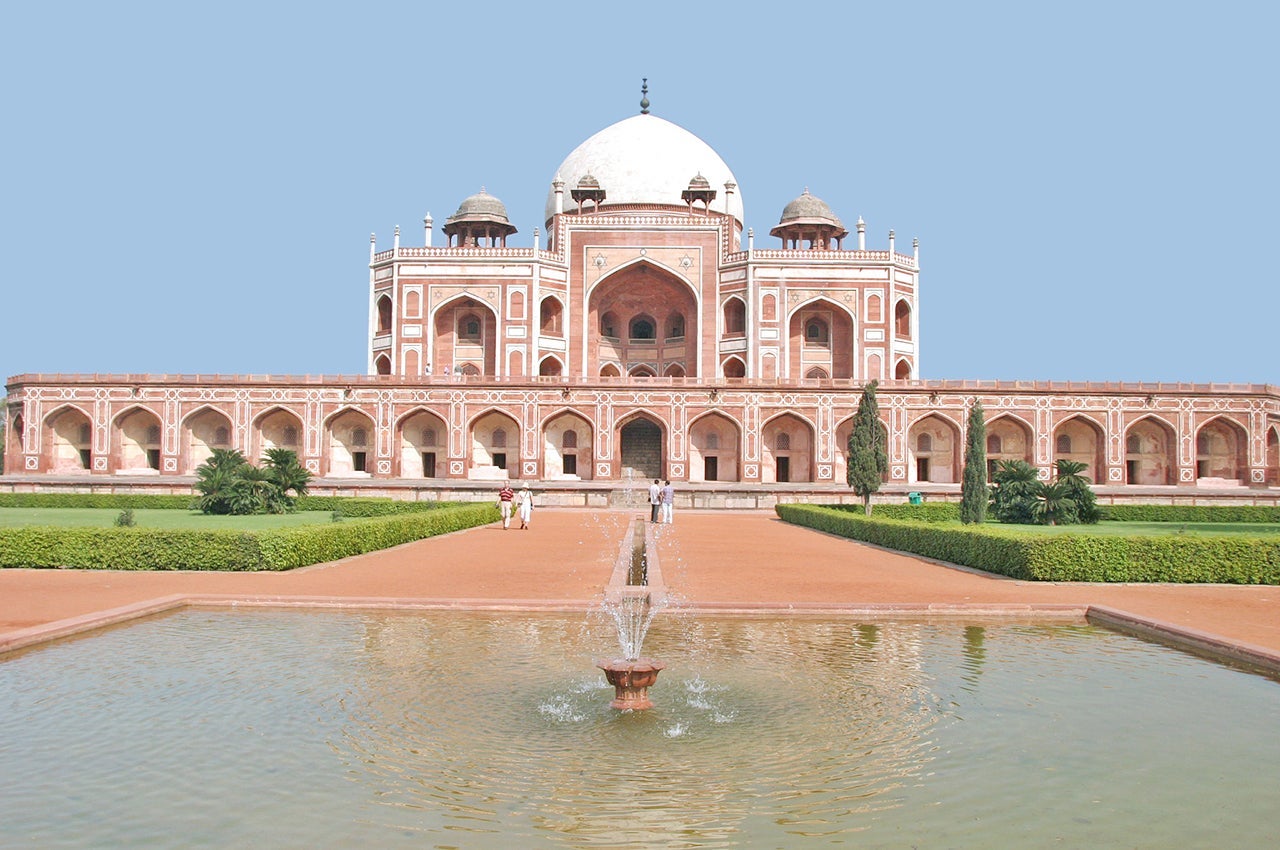 Scenic view of Humayuns Tomb in Delhi, India