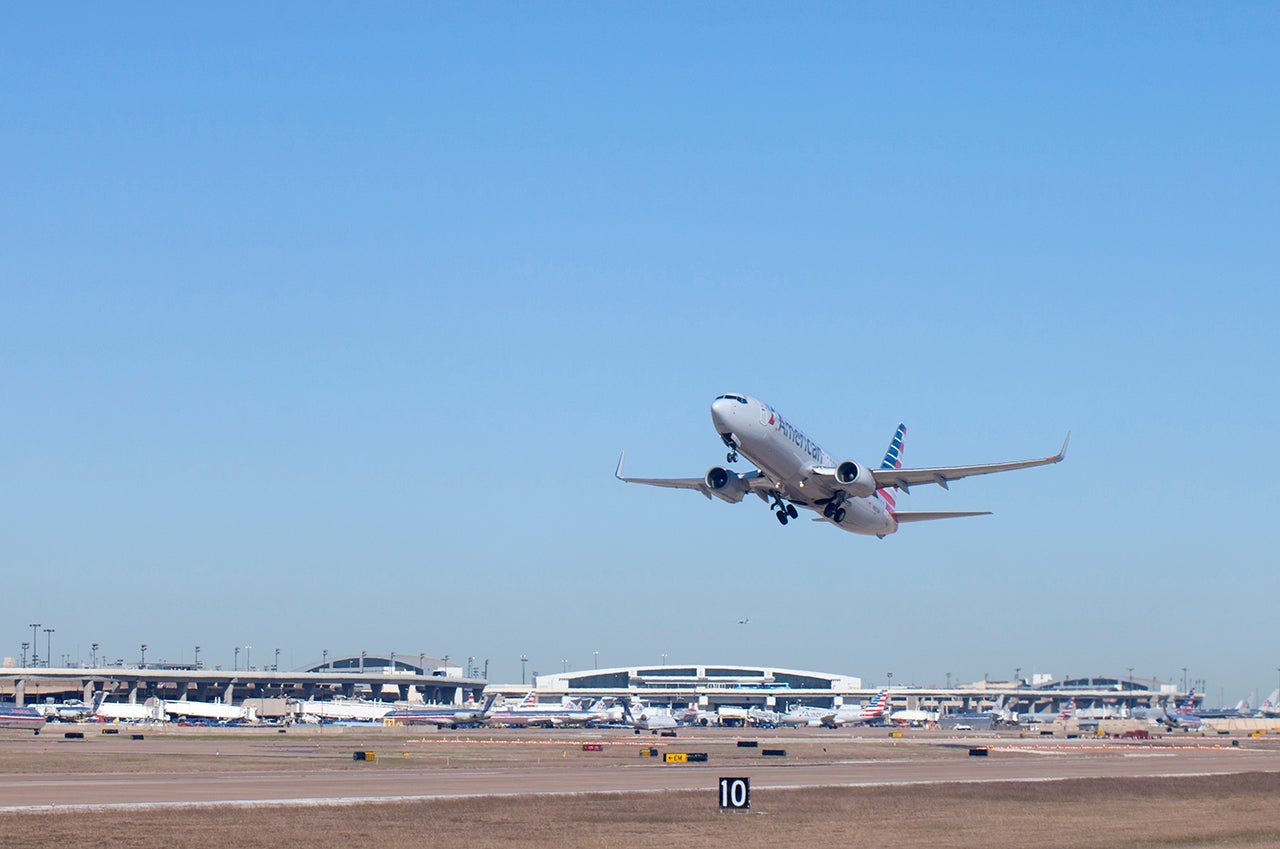 American Airlines Airplane at Dallas - Ft Worth (DFW) Airport